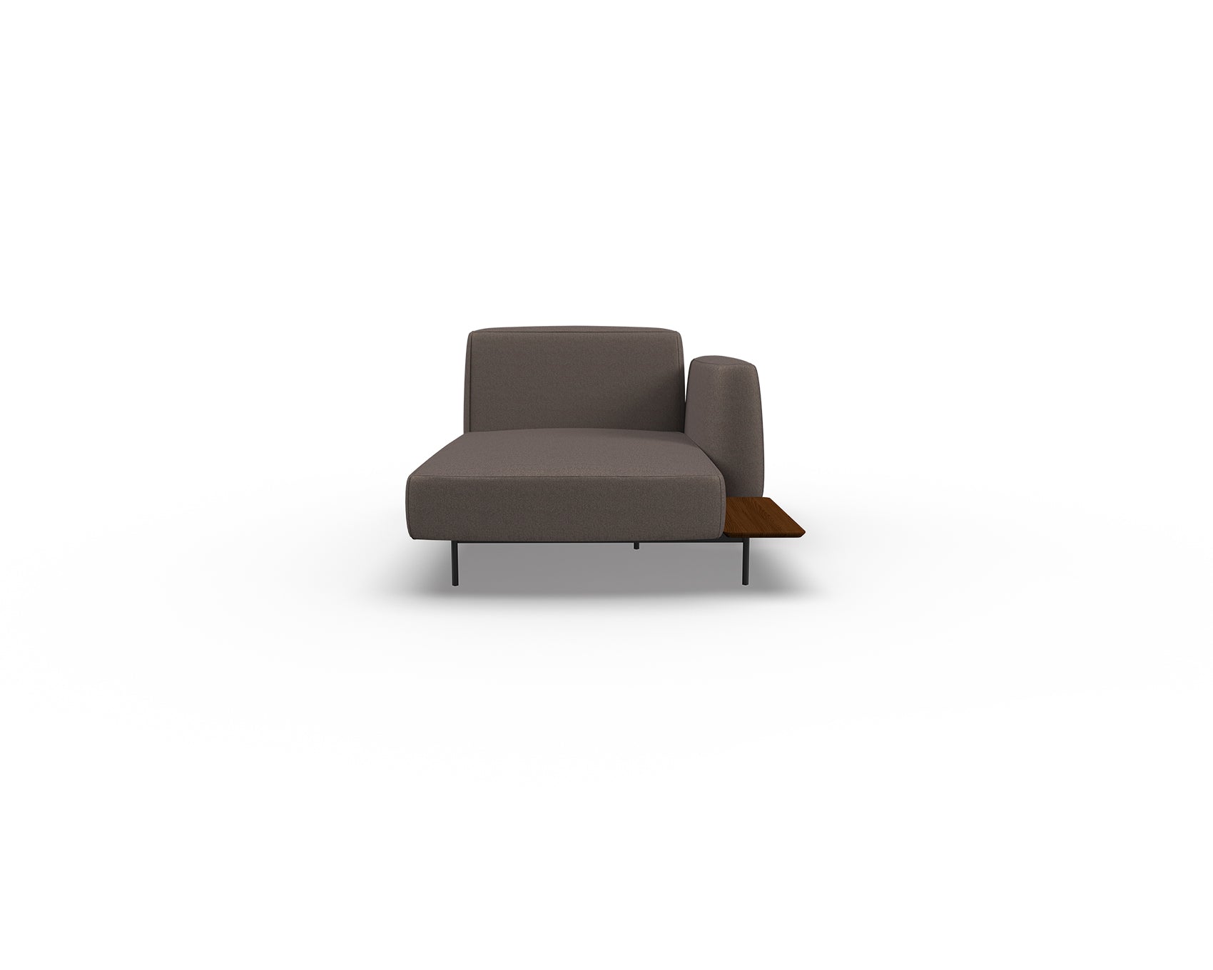Noon Sofa Right Chaise with Shelf